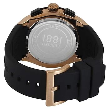 Cerruti 1881 Analog Dial Men's Watch-CRA163SRB02BK Black