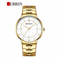 Curren 8321 Original Brand Stainless Steel Band Wrist Watch For Men / Gold