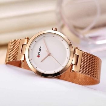 CURREN 9005 Original Brand Mesh Band Wrist Watch For Women.