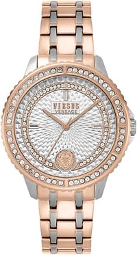 Versus Versace VSPLM4321 Watch For Women White Dial 38 MM - Rose Gold and Silver
