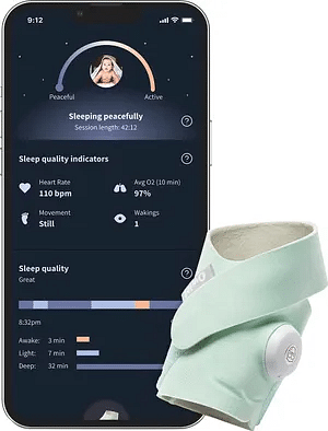 Owlet Dream Sock Baby Monitor (BM06NMMCJ) Mint