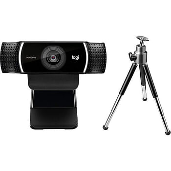 Logitech C922 Pro HD Webcam 1080P Camera for HD Streaming & Recording Videos (960-001087) - Black