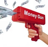 Super Money Gun Christmas Day Playing Spary Money Gun Make it Rain Gun, Gun Fake Bill Dispenser Money Shooter - Red