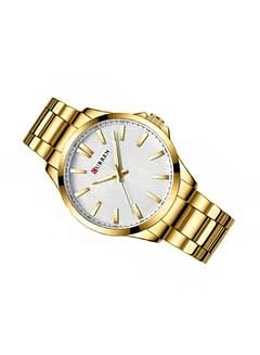 CURREN Men's Water Resistant Analog Watch 8322 - 44 mm - Gold