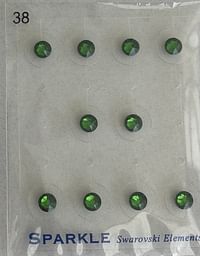 Swarovski Crystals Elements Ear, Face, Body Seeds Non-Piercing Green