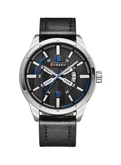 CURREN men Leather Analog Watch 8211