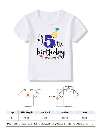 Its My 5th Birthday Party Boys and Girls Costume Tshirt Memorable Gift Idea Amazing Photoshoot Prop Blue