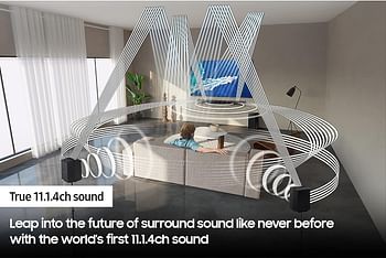 Samsung Soundbar Speaker 2022-11.1.4ch 3D Object Tracking Surround Sound System With Wireless Dolby Atmos & Alexa Built-In Rear Speakers- HW-Q990B