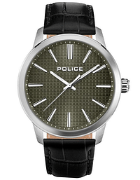 Police Men's Analog Olive Green Dial Watch PEWJA2207702 44 mm - Black
