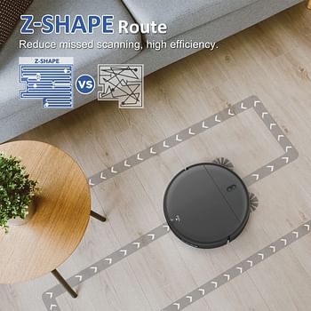 Robot Vacuum and Mop Combo, WiFi/App/Alexa, Robotic Vacuum Cleaner with Schedule, 2 in 1 Mopping Robot Vacuum with Watertank and Dustbin, Self-Charging, Slim, Ideal for Hard Floor, Pet Hair, Carpet - BR151 model