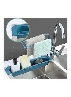 Durable PP Telescopic Sink Cleaning Cloth Drain Rack Holder Green