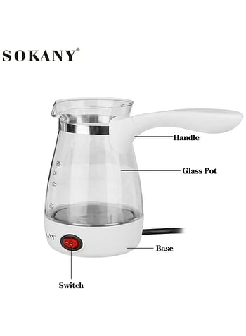 Sokany Electric Coffee Maker Home Electric Mocha Espresso Coffee Kettle Heat Resistant Portable Coffee Percolators 220V