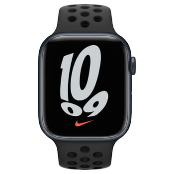 Apple Watch Nike Series 7 45mm, GPS Midnight Aluminum Case with