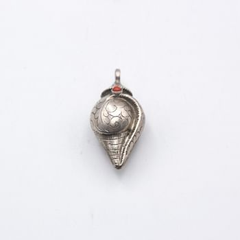 Antique 925 Sterling Silver Shell Conch Pendant 3D for Beach Sea Ocean Pendant 6.6 Grams