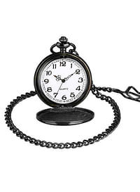 ساعة جيب كوارتز بتصميم كلاسيكي باللون الأسود من ياش