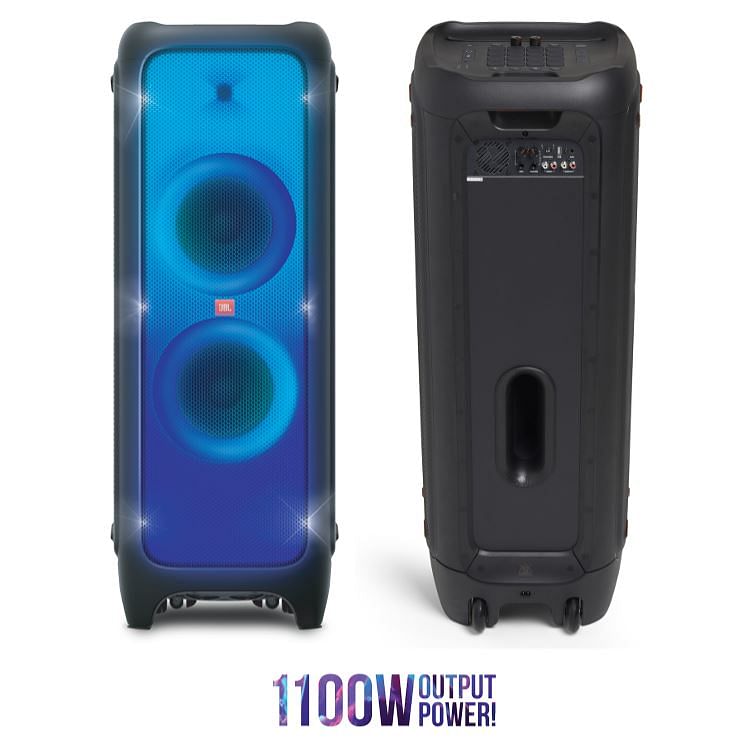 JBL PartyBox 1000 Powered Partybox 1100W Portable Bluetooth Speaker Bass Boost with LED Lighting Effects, DJ Pad, Mic / Guitar Input - USB Playback - Air Gesture Wristband