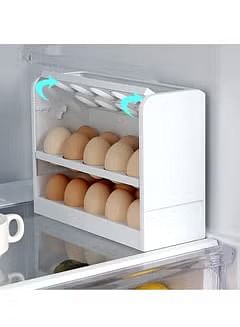 Egg Holder for Refrigerator,Egg Carrier Fit for Most Refrigerator Egg Storage Container Egg Organizer for Refrigerator Door 30 Eggs Space Saver