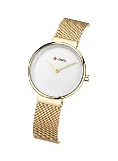 CURREN Women's Water Resistant Analog Watch 9016 - 30 mm - Gold