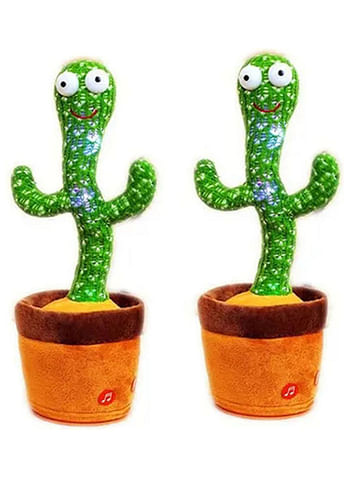 2-Piece Electric Dancing Cactus Plant Toys