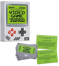 Professor Puzzle VIDEO GAME TRIVIA Set - Includes 300 Video Game Trivia Questions in a Retro Gameboy box, Indoor or Outdoor Activity Quiz, for Kids, Adults, Family, Friends