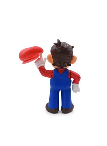 The Super Ario Inspired Action Figure Model Collectable Toy For Kids Birthday Movie Cartoon Cake Topper Theme Party Supplies Red Eyes Cap