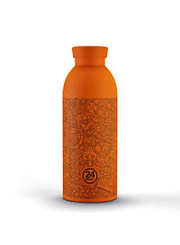 24 بوتيلز زجاجة مياه ستانلس ستيل بجدار مزدوج Clima FRA - زجاجة - 500 مل - برتقالي