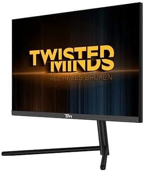 Twisted Minds 27 Inch Flat Gaming Monitor, 2k QHD 2560 x 1440, 0.5ms Response Time, HDR, 165Hz Refresh Rate, Fast IPS And GSync Supported, Experience Smooth, Blur-Free Gaming, HDMI 2.1, Black