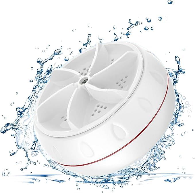 Portable Washer Mini Washing Machine Travel Clothes Washer Rechargeable Washing - White