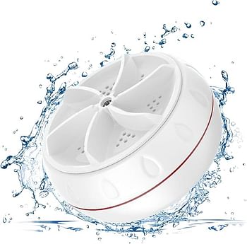 Portable Washer Mini Washing Machine Travel Clothes Washer Rechargeable Washing - White