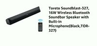 TORETO Wireless Soundbar Blast (tor-327) With Infrared Wireless Remote Control