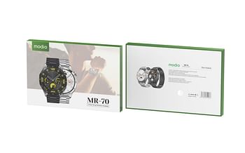 MODIO MR70 4 Straps and wireless charging Smartwatch-Black