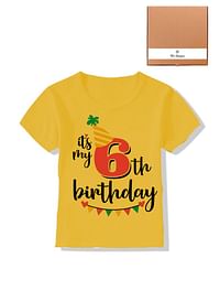 Its My 6th Birthday Party Boys and Girls Costume Tshirt Memorable Gift Idea Amazing Photoshoot Prop Yellow