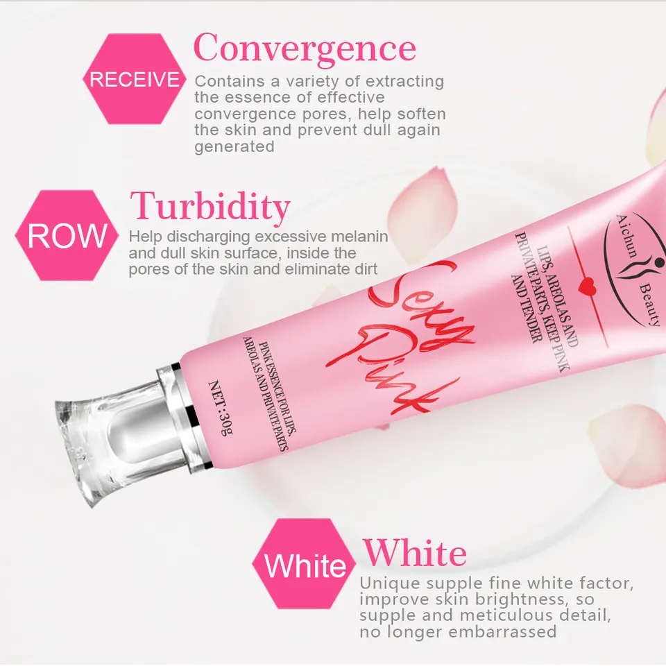 Pink Sexy Eesence Whitening Moisturizing Cream for Lips, Areolas, Private Parts, Inner Thigh, Bikini Dark Area - 30 g