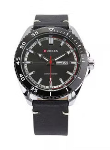 Curren 8272 Boys' Quartz Analog Watch - 44mm - Black