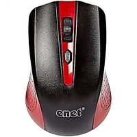 Enet Wireless Optical Mouse (Red - Black)