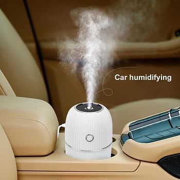 Air Diffuser Mist 300ml Aroma Diffuser Mute Work Aromatherapy Humidifier Colorful Mood Light for Study or Relaxing for Home or Car (White)