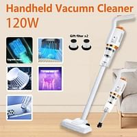 Portable Handheld Vaccum Cleaner Dust Collector USB Charging Design for Home, Office, Car Vacuum Cleaner Cleaning Supplies Essential 120 W Powerful Suction Floor Mop White