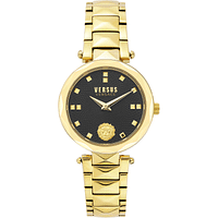 فيرساتشي ساعة يد معدنية دائرية الشكل بعقارب V WVSPHK0820 للنساء  32 ملم - أصفر ذهبي