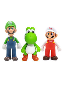 3 Pcs Trio Super Ario Inspired Action Figure Model Collectable Toy For Kids Birthday Movie Cartoon Cake Topper Theme Party Supplies White MLY
