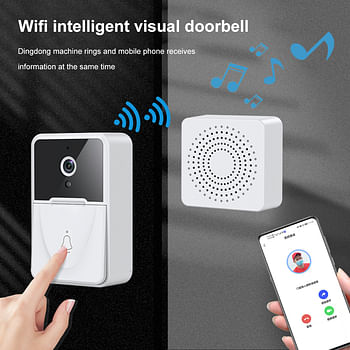 Video Door Bell WIFI Smart Visual Doorbell Two-way Intercom Support Voice Changer Bluetooth for Home Monitor 1000mah