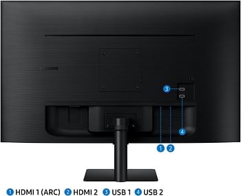 Samsung 32 inch LS32BM500EMXUE Smart Monitor 32BM500 FHD Flat Monitor with Smart TV Experience, Remote and speaker wired and wireless connectivity with Mobile, Laptop, PC WIFI and Bluetooth