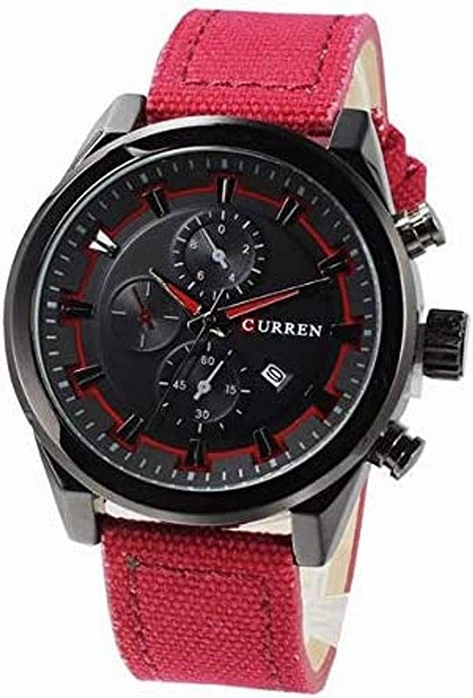 Curren 8196 Men's Water Resistant Analog Watch - Pink