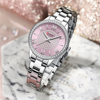 CURREN 9084 Original Brand Stainless Steel Band Wrist Watch For  Women With  Box .