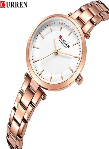 CURREN 9054 Women Stainless Steel Elegant Bracelet Watches Analog Quartz Business Simple Dial Wristwatch.