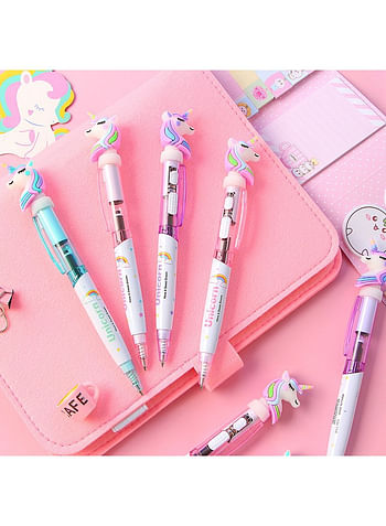 6 Pieces Unicorn Light Pen Stationary LED Writing Ballpoint