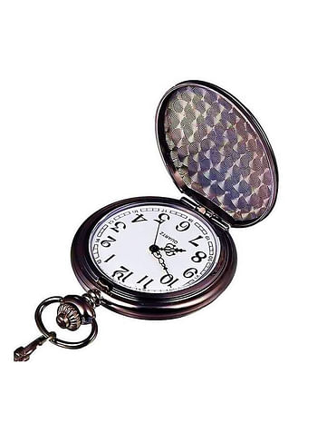 Yash Black Classic Design Quartz Pocket Watch .