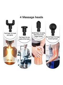 Electric Muscle Facial Massage Gun With 4 Heads