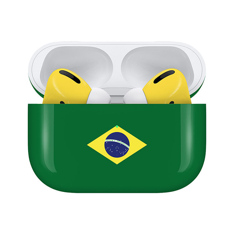 Apple Airpods Pro (2nd Generation) Customized By Caviar Glossy Brazil Flag