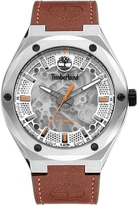 ساعة تمبرلاند اوتدور سيكر للرجال بعقارب وسوار جلدي بني طبيعي - 5 أتم - 44.5 ملم - TDWGE2101202
