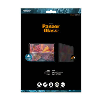 PanzerGlass iPad Pro 11 "2021/2020 & iPad Air 2020 Screen Protector Privacy Filter | زجاج مقوى من الحافة إلى الحافة مع جراب مضاد للميكروبات سهل التركيب وسهل التثبيت - حماية الخصوصية